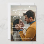 Invitation Modern Budget Photo Engagement Party (Devant)