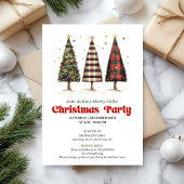 Invitation Modern buffalo plaid Christmas tree printable