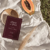 Invitation Modern Burgundy Wedding Save the Date