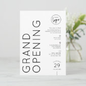 Invitation Modern Business Logo Grand Opening Simple (Debout devant)