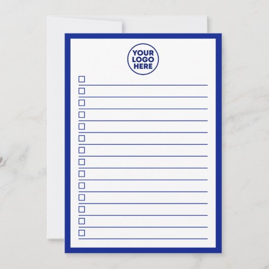 Invitation Modern Business Logo Navy Blue To Do List (Devant)