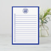 Invitation Modern Business Logo Navy Blue To Do List (Debout devant)