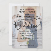 Invitation Modern Calligraphy Script 2 Photo Overlay Wedding (Devant)
