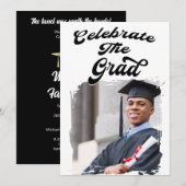 Invitation Modern Casual Photo Graduation Party (Devant / Derrière)