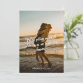 Invitation Modern casual photo wedding (Debout devant)