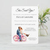 Invitation Modern Casual Romantic Couple Engagement (Debout devant)