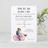 Invitation Modern Casual Romantic Couple Wedding Illustration (Debout devant)