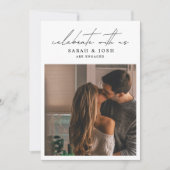 Invitation Modern Celebrate With Us 2 Photo Engagement Party (Devant)