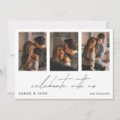 Invitation Modern Celebrate With Us 4 Photo Engagement Party (Devant)