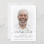 Invitation Modern Celebration of Life Memorial Funeral Photo (Devant)