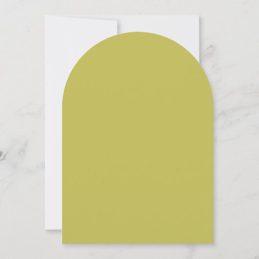 Invitation Modern Chartreuse Formal Arch Wedding  (Dos)
