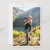 Invitation Modern Chic Boho Frame Wild Flowers Photo Wedding (Dos)