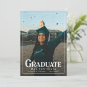 Invitation Modern Chic Photo Graduation Party (Debout devant)