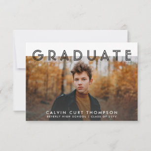 Invitation Modern Chic Photo Graduation virtuelle pour les ga