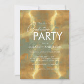 Invitation Modern Chic Sage Green et Gold Graduation Party (Devant)