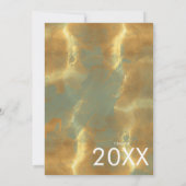 Invitation Modern Chic Sage Green et Gold Graduation Party (Dos)