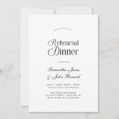 Invitation Modern Chic Script Wedding Rehearsal Dinner (Devant)