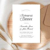 Invitation Modern Chic Script Wedding Rehearsal Dinner
