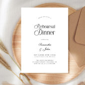 Invitation Modern Chic Script Wedding Rehearsal Dinner
