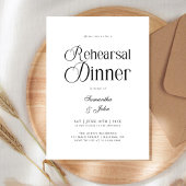 Invitation Modern Chic Script Wedding Rehearsal Dinner