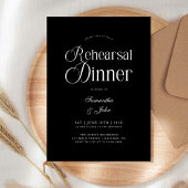 Invitation Modern Chic Script Wedding Rehearsal Dinner