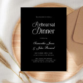 Invitation Modern Chic Script Wedding Rehearsal Dinner