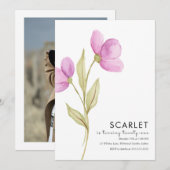 Invitation Modern Chic Simple 21e anniversaire (Devant / Derrière)