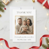 Invitation Modern Christmas Photo Card Template, Minimal