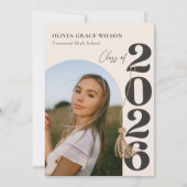 Invitation Modern Class of 2026 Photo Graduation Party (Devant)