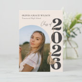 Invitation Modern Class of 2026 Photo Graduation Party (Debout devant)