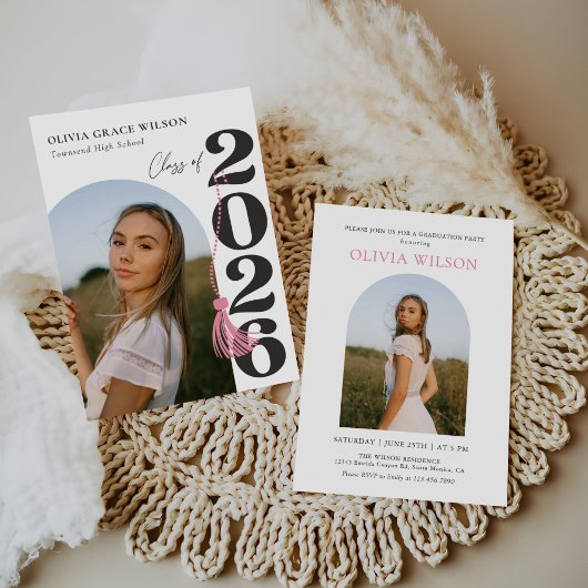 Invitation Modern Class of 2026 Photo Graduation Party