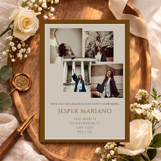 Invitation Modern Class of 2026 Photo Minimal Graduation 