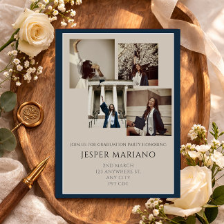 Invitation Modern Class of 2026 Photo Minimal Graduation 