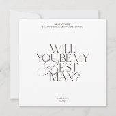 Invitation Modern Classic Best Man Proposal Card (Devant)