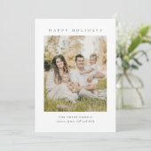 Invitation Modern Classic Christmas & New Year Holiday Card (Debout devant)