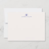 Invitation Modern Coastal Monogram Seashell Note Card (Devant)