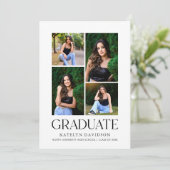 Invitation Modern Collage Grad Party (Debout devant)