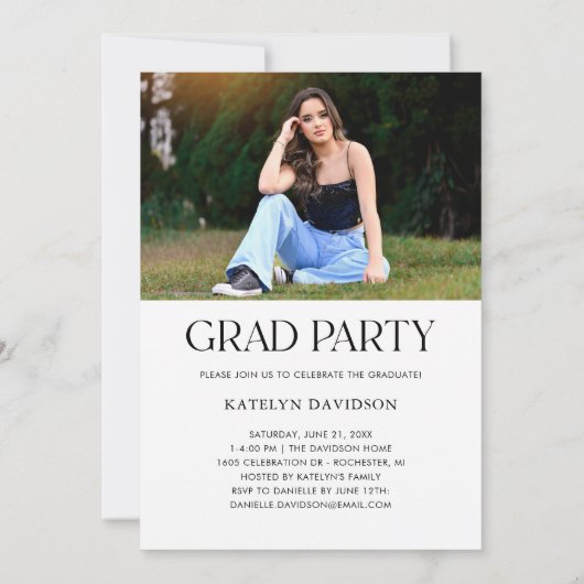 Invitation Modern Collage Grad Party (Dos)