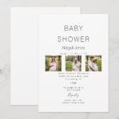 Invitation Modern Collage Maman-to-be 3 Baby shower photo (Devant / Derrière)