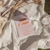 Invitation Modern Colorful Bold Fun Colorful Retro Wedding