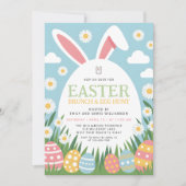 Invitation Modern Colorful Easter Brunch & Egg Hunt (Devant)