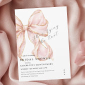Invitation Modern Coquette Pink Bow Bridal Shower
