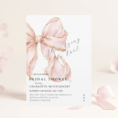Invitation Modern Coquette Pink Bow Bridal Shower