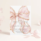 Invitation Modern Coquette Pink Bow Bridal Shower