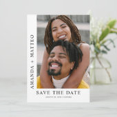 Invitation Modern Couple Photo Save the date (Debout devant)