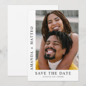 Invitation Modern Couple Photo Save the date (Devant / Derrière)
