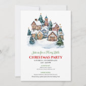 Invitation Modern cozy Christmas scene festive dinner invite (Devant)