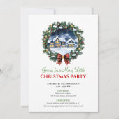 Invitation Modern Cozy Winter Scene Editable Christmas Invite (Devant)
