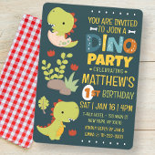 Invitation Modern Cute Dino Dinosaur Fête d'anniversaire pour