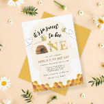Invitation Modern Cute It’s so sweet to bee first birthday<br><div class="desc">Modern cute it’s so sweet to bee first birthday Invitation</div>